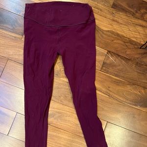 Burgundy Lululemon Leggings